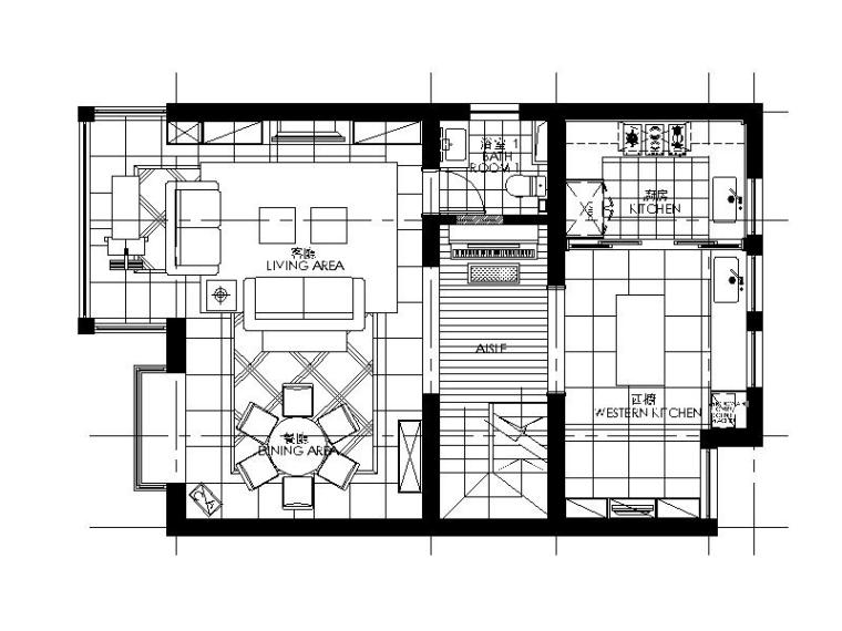 田园风格地面效果图资料下载-田园风格独栋别墅设计CAD施工图（含效果图）