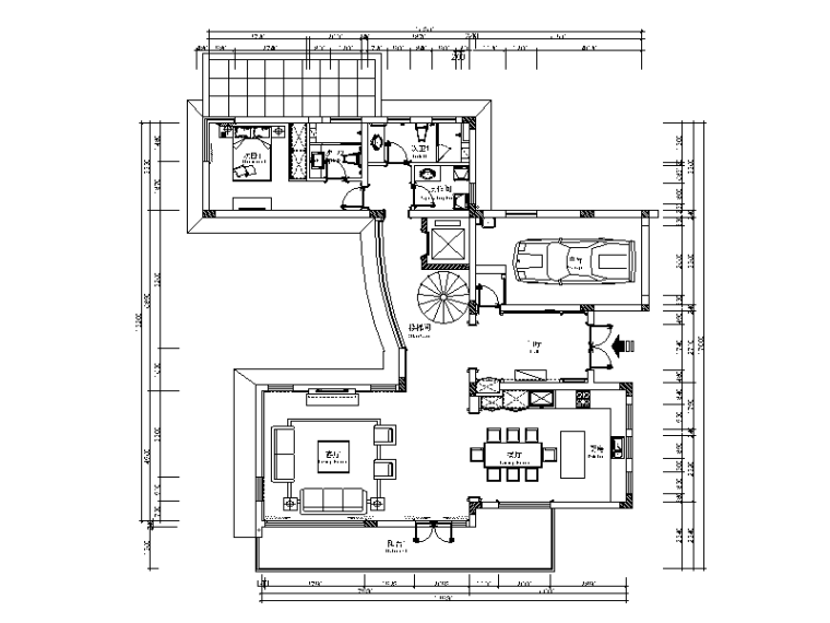 小户型婚房布置资料下载-[江苏]两套现代简约小户型样板房施工图（含效果图）