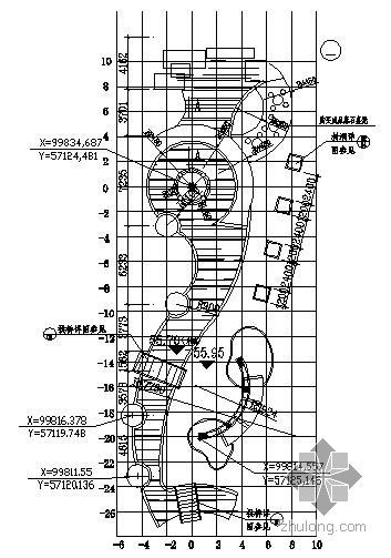 瀑布水景详图资料下载-瀑布跌水施工详图