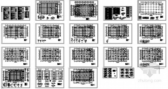 5层办公楼一层地下室资料下载-某带地下一层框架办公楼设计图