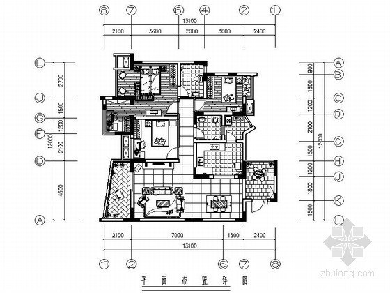 一套三居室室内设计资料下载-现代中式三居室内设计方案