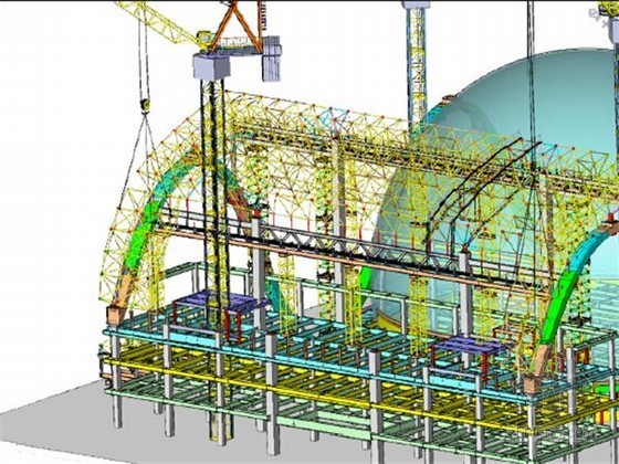 网架补杆PPT资料下载-[浙江]大型钢结构博览中心72m跨飘带网架施工专项方案（295页 大量附图）