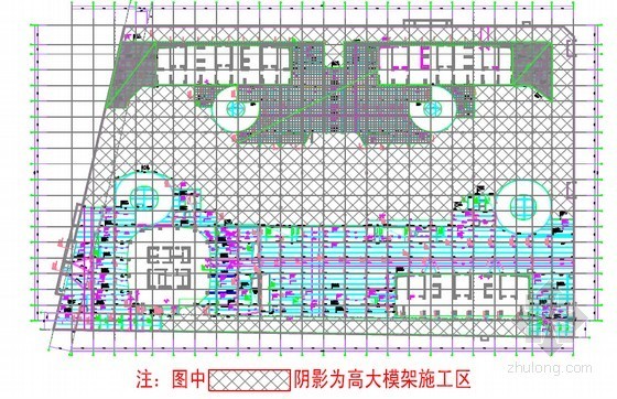 钢管扣件支模架方案附图资料下载-[浙江]框剪结构世茂中心高支撑模板方案（附图）