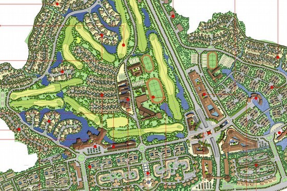 概念性民宿酒店规划资料下载-[温州]公园型社区概念性规划