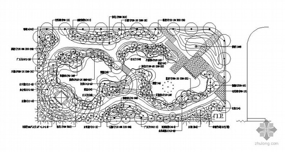 珠海紫禁书院方案资料下载-某庭院方案及绿化种植图