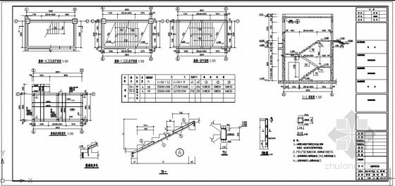 人防楼梯做法资料下载-某地下室人防楼梯配筋节点构造详图