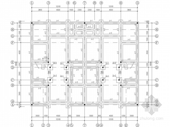 5层砖混住宅结构图资料下载-两层砖混住宅结构施工图