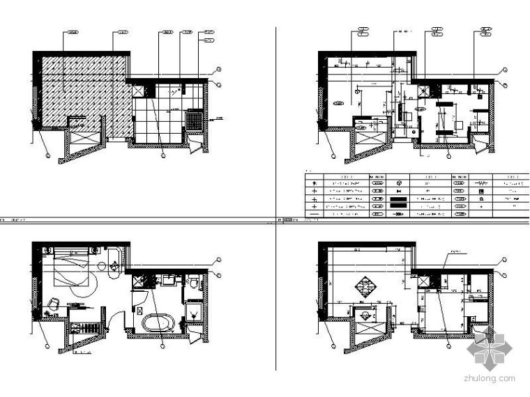 标准间立面资料下载-某酒店K-10型标准间立面图