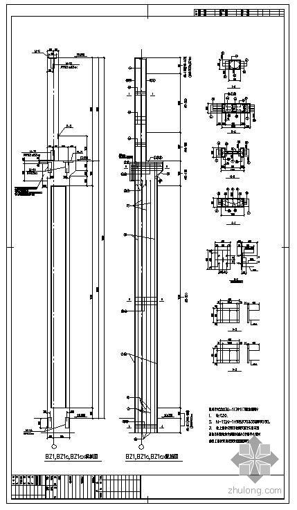 构造柱配筋节点图资料下载-某排架柱配筋节点构造详图