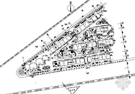 居住区配套平面图资料下载-某居住区环境绿化总平面图