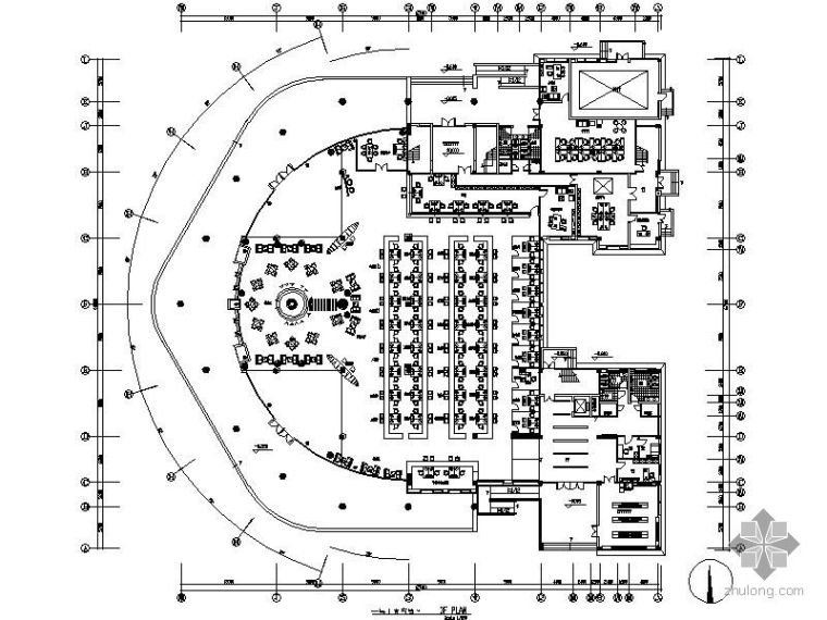 CAD室内办公设计图资料下载-某集团行政中心办公设计图