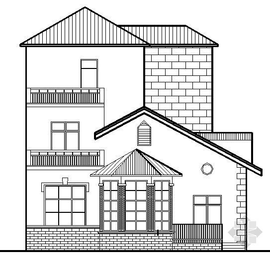 三层大别墅建筑设计图纸资料下载-某三层别墅建筑设计方案