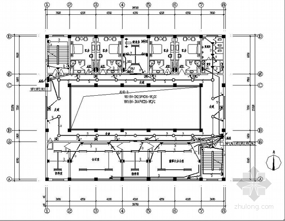 制药厂综合办公楼建筑设计资料下载-某制药厂综合楼电气设计图