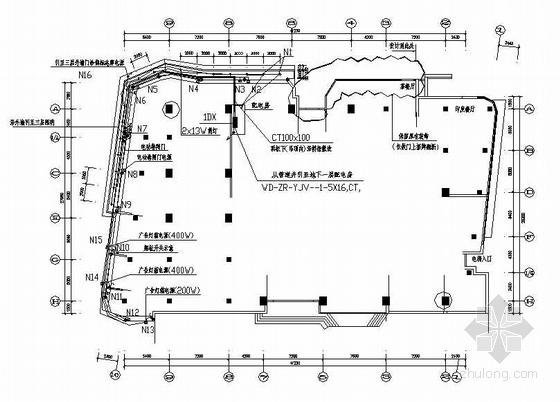 外墙改造竣工资料下载-某大厦外墙改造工程电气图纸