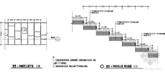 山道文本资料下载-坡度大于20%时的山道铺装做法