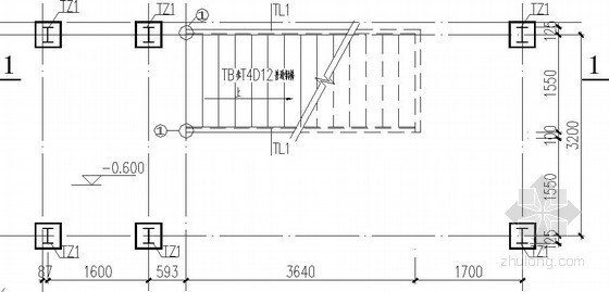 钢楼梯结构节点构造详图资料下载-食堂室内外钢楼梯节点构造详图