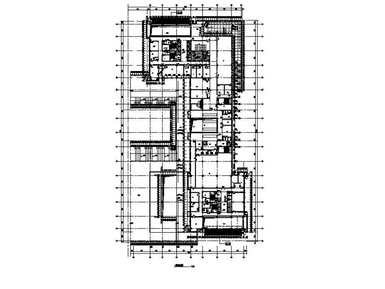 [浙江]超高层塔式连廊办公楼建筑施工图-超高层塔式连廊办公楼建筑平面图