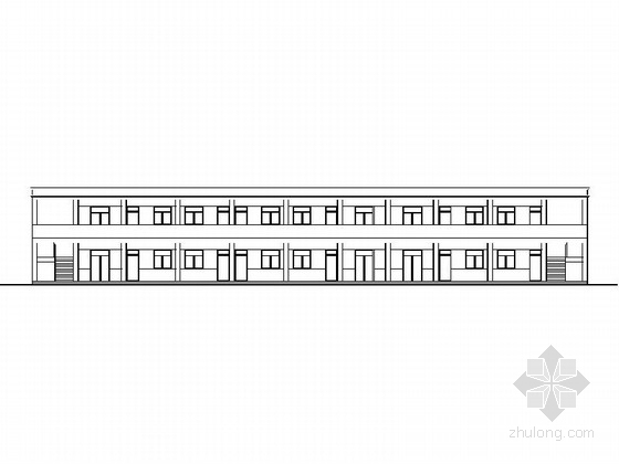 宿舍楼二楼平面布置图资料下载-[安徽]现代简洁中学实验楼及宿舍楼建筑施工图