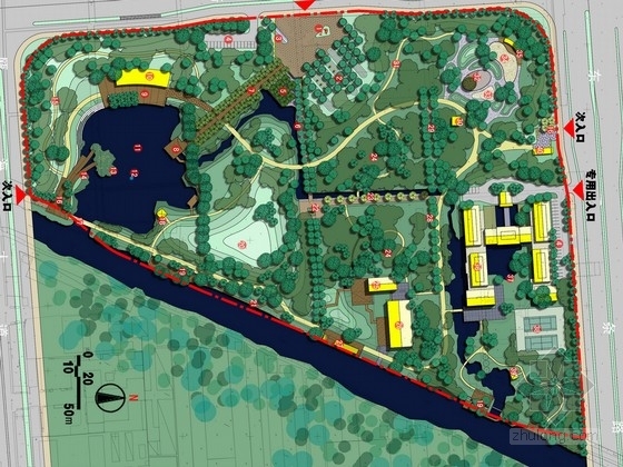 现代公园规划设计资料下载-[温州]滨水现代公园景观规划设计方案