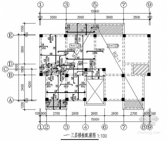 三层科研楼施工图资料下载-[广西]三层框架结构住宅楼结构施工图（三层）