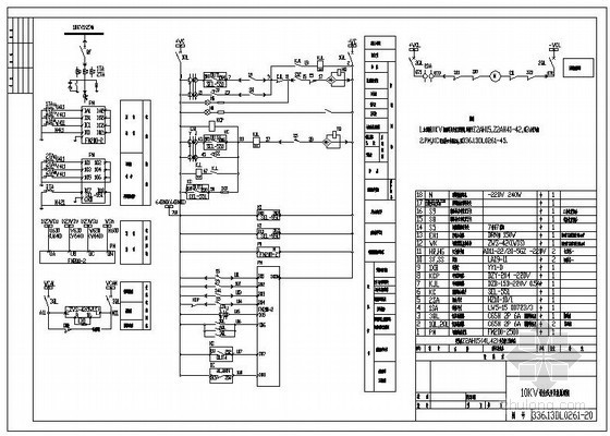 计量柜控制原理图资料下载-变电所10KV馈出线开关柜原理图