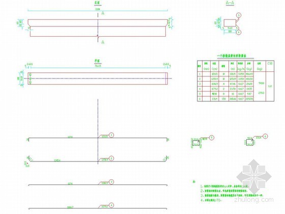 涵台台帽钢筋构造图资料下载-2×10m预应力混凝土简支空心板桥桥墩墩帽钢筋构造图