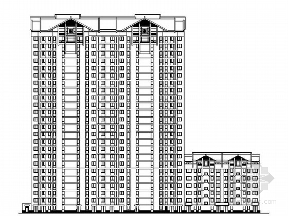 高层住宅区群组规划施工图资料下载-[辽宁]某住宅区规划及单体设计建筑施工图（含节能计算）