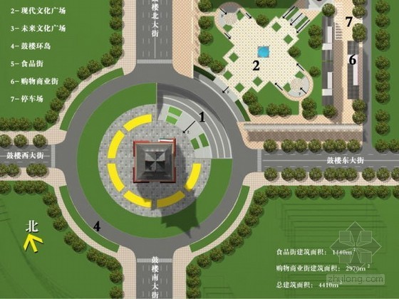 全套文化广场景观设计方案资料下载-[山西]临汾文化广场景观设计方案