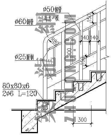 花岗岩楼梯地面节点资料下载-楼梯节点2