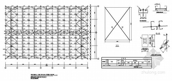 27米跨度图片资料下载-某27米钢结构厂房结构设计图