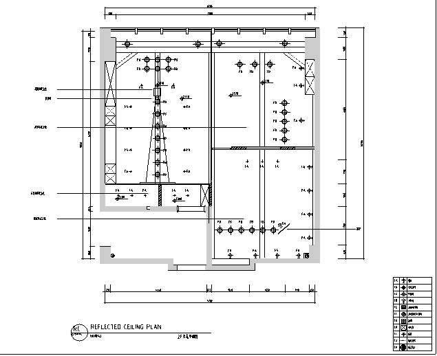 [新疆]分公司时代广场商业空间设计施工图（附效果图）-天花平面图