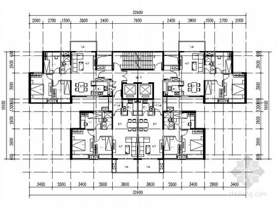 【合集】知名地产300-400平方米高层住宅户型平面图-知名地产300-400平方米高层住宅户型平面图