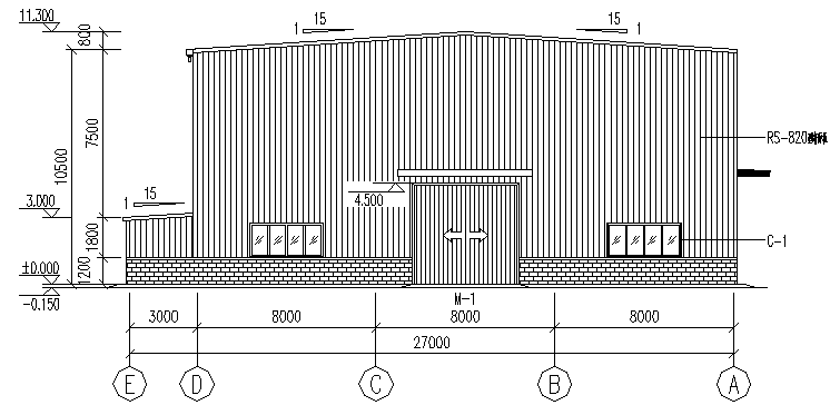 福建炼油轻型门式刚屋架结构施工图（CAD，14张）_2