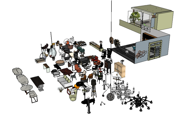 CCD方案常用家具库草图模型（1）-家具模型预览（2）