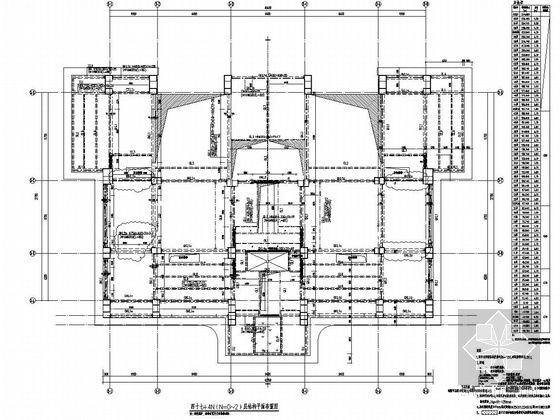 [福建]62层矩形钢管混凝土柱框架钢板混凝土剪力墙结构商住楼钢结构图（含模型）-47层以上结构平面布置图