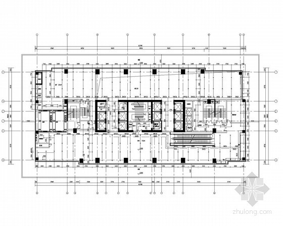 [广东]33层商业大厦给排水全套图纸-二层喷淋平面图 