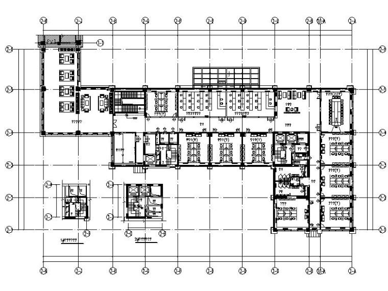 大型办公空间平面布置图资料下载-[乌鲁木齐]大型生产指挥中心基地生产办公楼室内设计