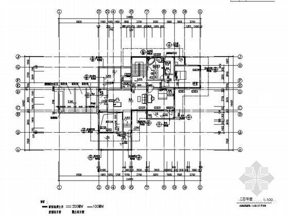 [上海]现代风格别墅群规划及单体建筑施工图（知名设计院 480余张）-现代风格别墅群规划及单体建筑平面图