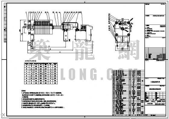 厢式压滤机设计资料下载-工业废水处理工程厢式压滤机安装结构图