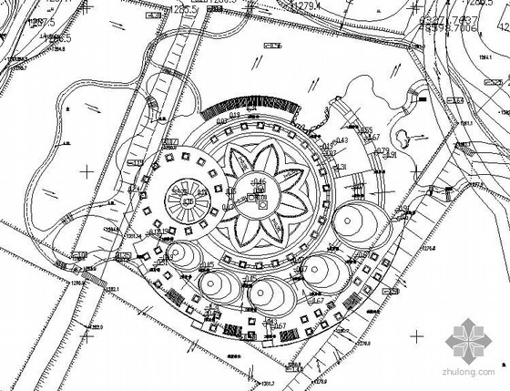 大型广场公园设计施工图资料下载-贵阳公园雕塑广场施工图全套