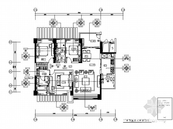 超高层室内装饰资料下载-[珠海]某超高层时尚三居室样板间装修图