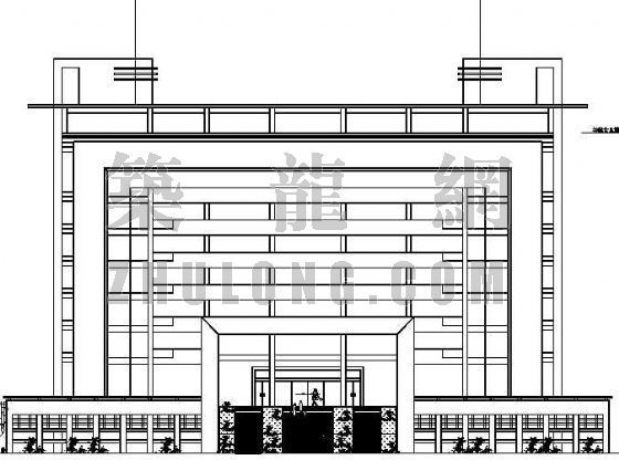 人民银行办公楼资料下载-某人民银行办公楼建筑设计方案