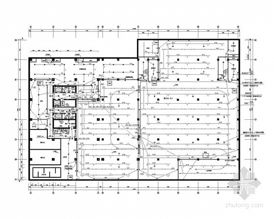 [山东]国际大厦强电全套施工图纸（84米、地下2层）-地下二层照明平面图 