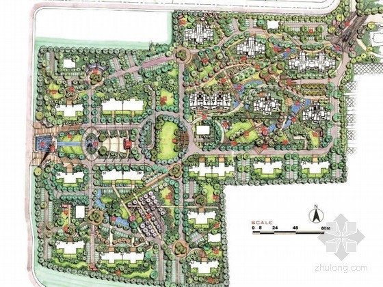 居住区景观方案概念文本资料下载-[天津]居住区景观规划概念方案
