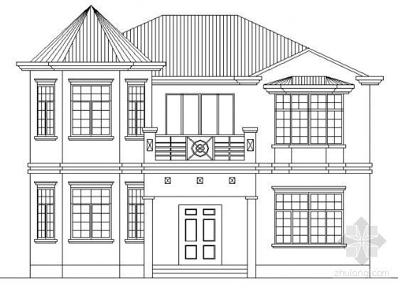 3层小别墅图纸效果图资料下载-某二层小别墅建筑方案图带效果图