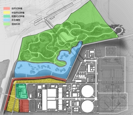 [江苏]生态宜人工业园区景观设计方案文本-种植平面图