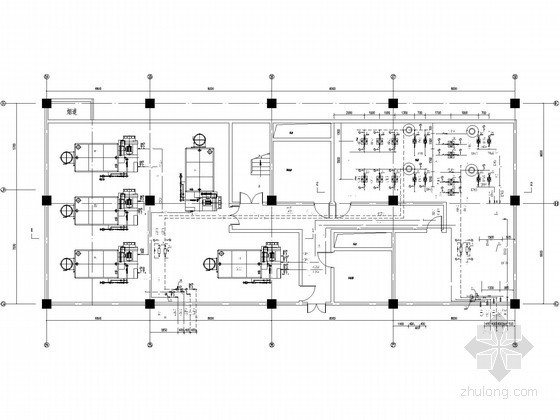 锅炉cad图纸平面图资料下载-某锅炉房工艺设计图纸