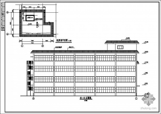 简单办公楼建筑结构图资料下载-某办公楼建筑结构图
