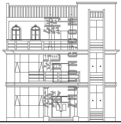 湖南省三层建筑施工图纸资料下载-某三层别墅建筑施工图纸