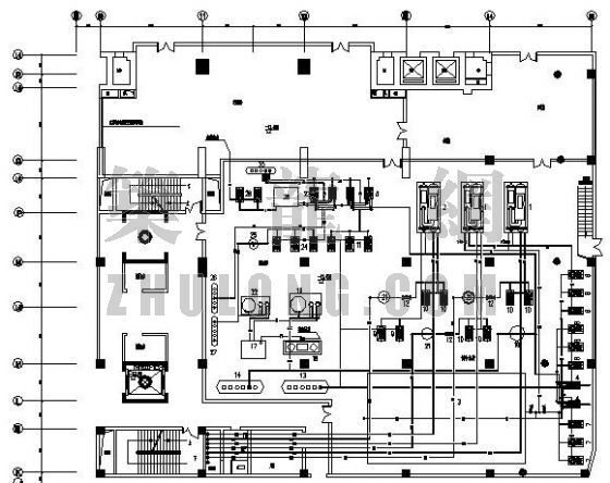 办公大楼机房图资料下载-某办公楼空调机房施工图